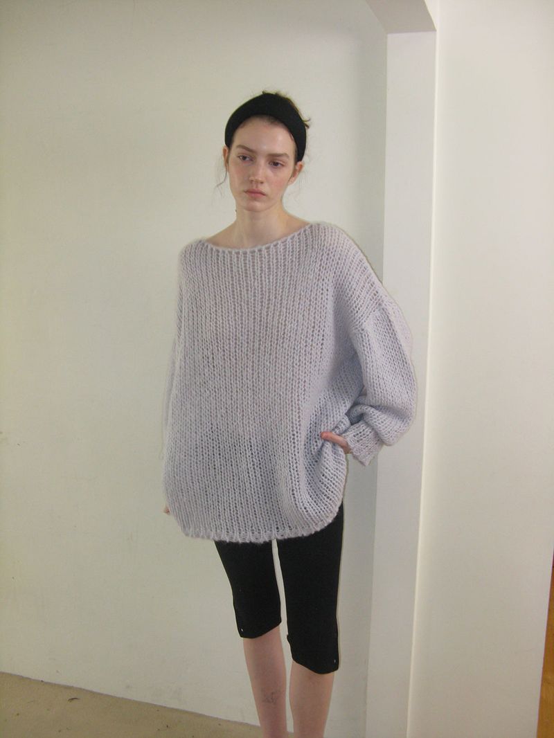 Soft loose knit_skyblue