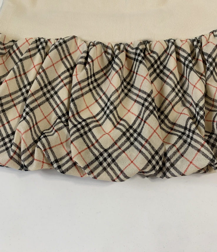 Chechena Beige Check Skirt