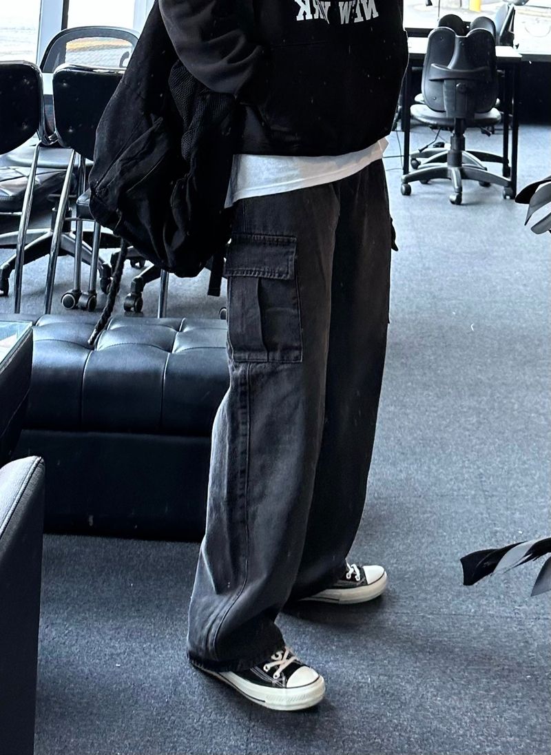 nesty cargo twotuck denim pants