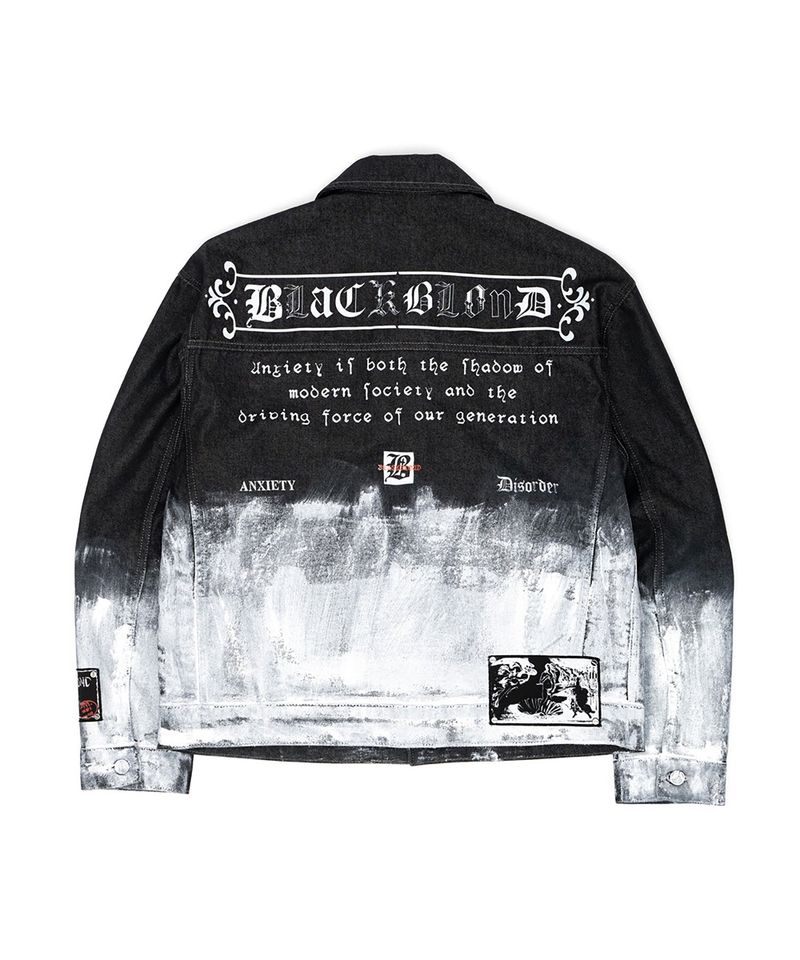BBD Anxiety Smoke Graphic Denim Jacket (Black)