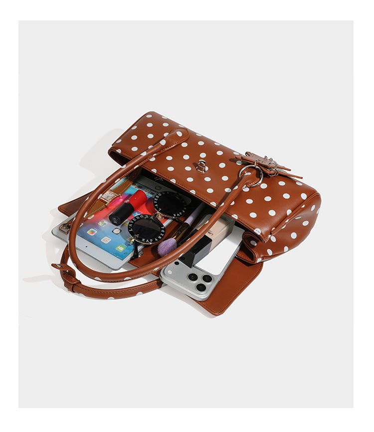 Star Keyring French Vintage Polka Dot Baguette Bag