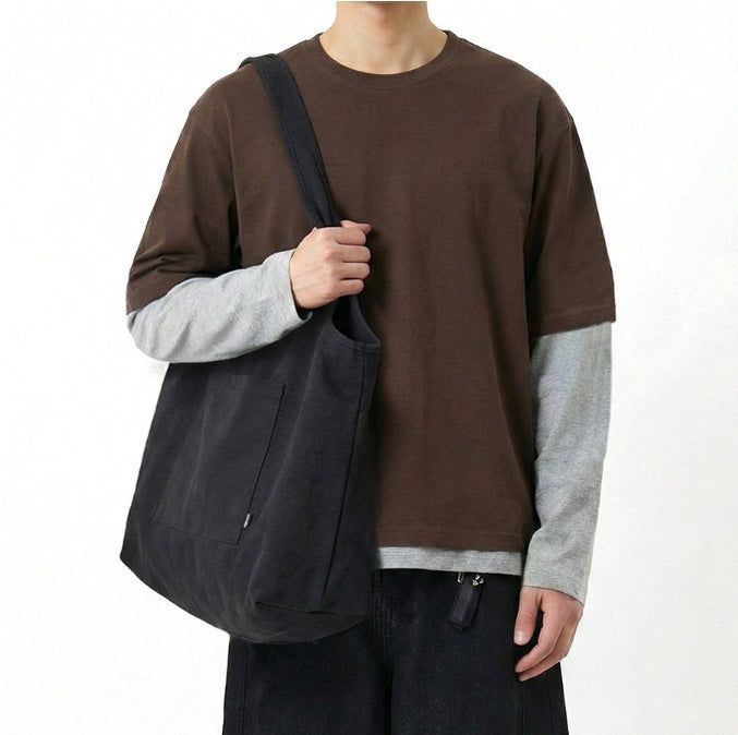 Crop Layered Long Sleeve Brown