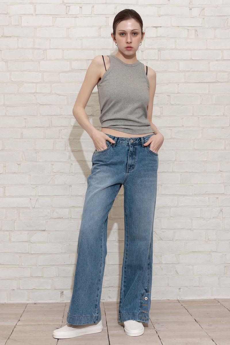 ANKLE EYELET DENIM_BLUE