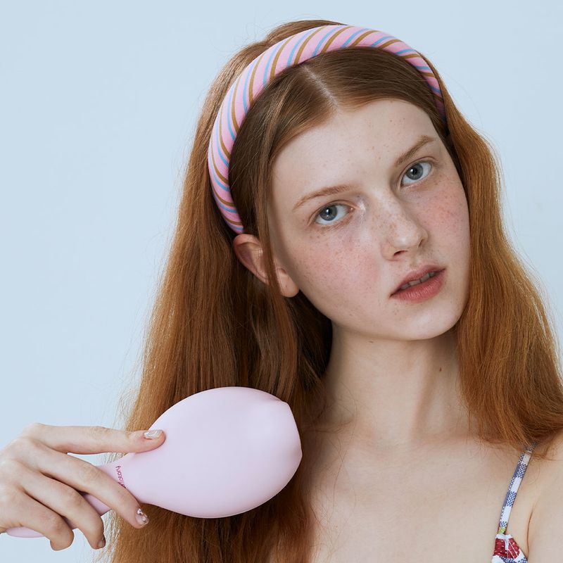 STRIPE HAIR BAND (PINK)
