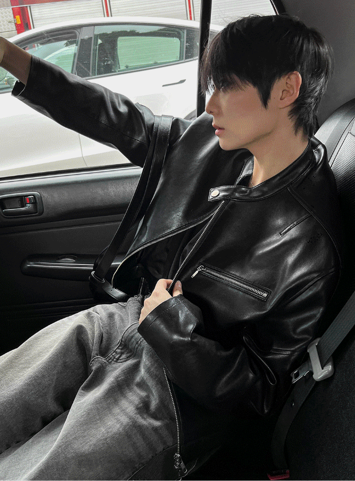 COSYHARU（コシハル）の「The Of Premium Crop Leather Jacket（Jackets/Outerwear）」