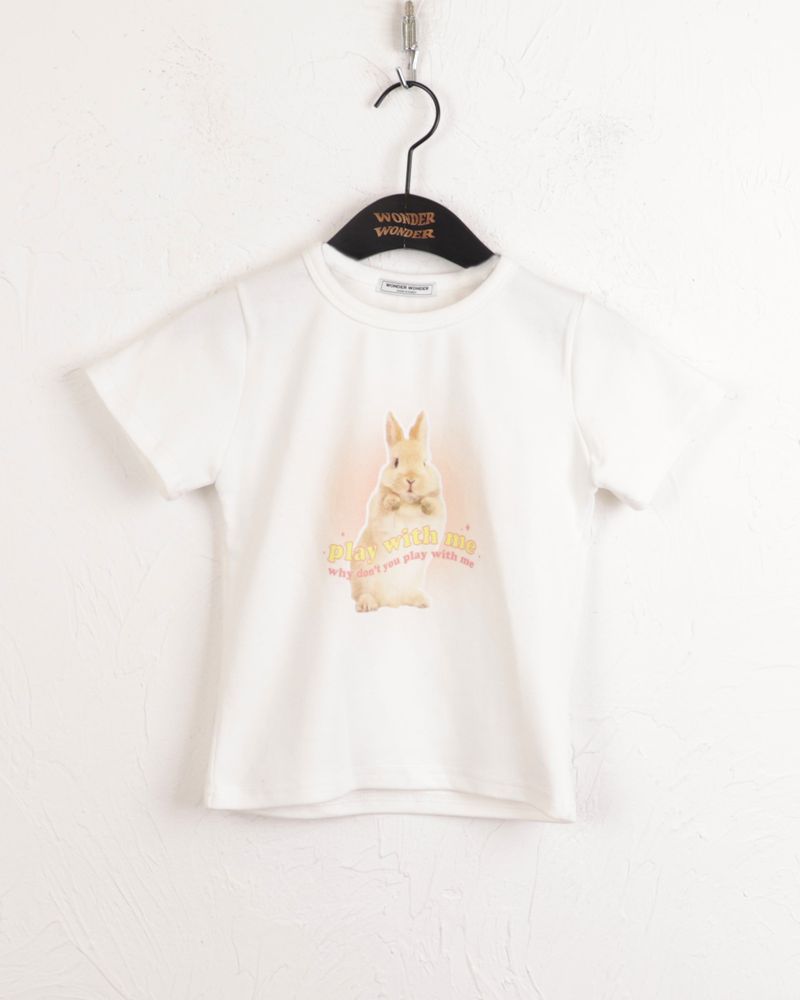 [MADE] エルカバニーラビットプリントクロップド半袖Tシャツ