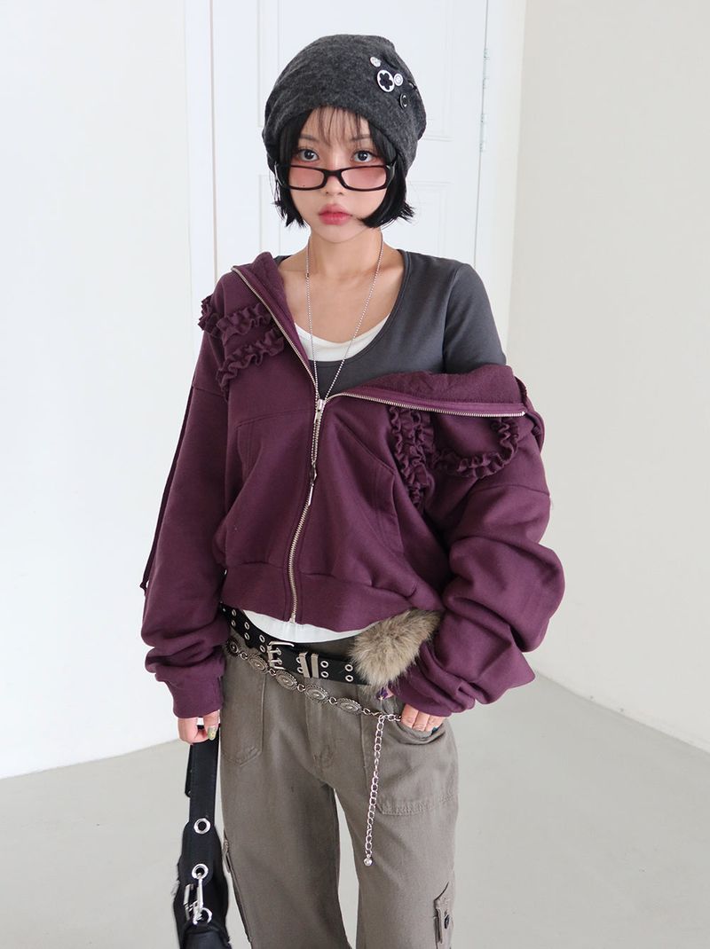 Kitchen button shirring drape beanie