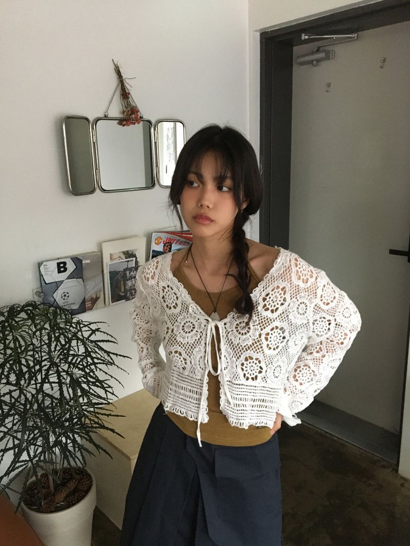 Schiele Crochet Bolero (2color)