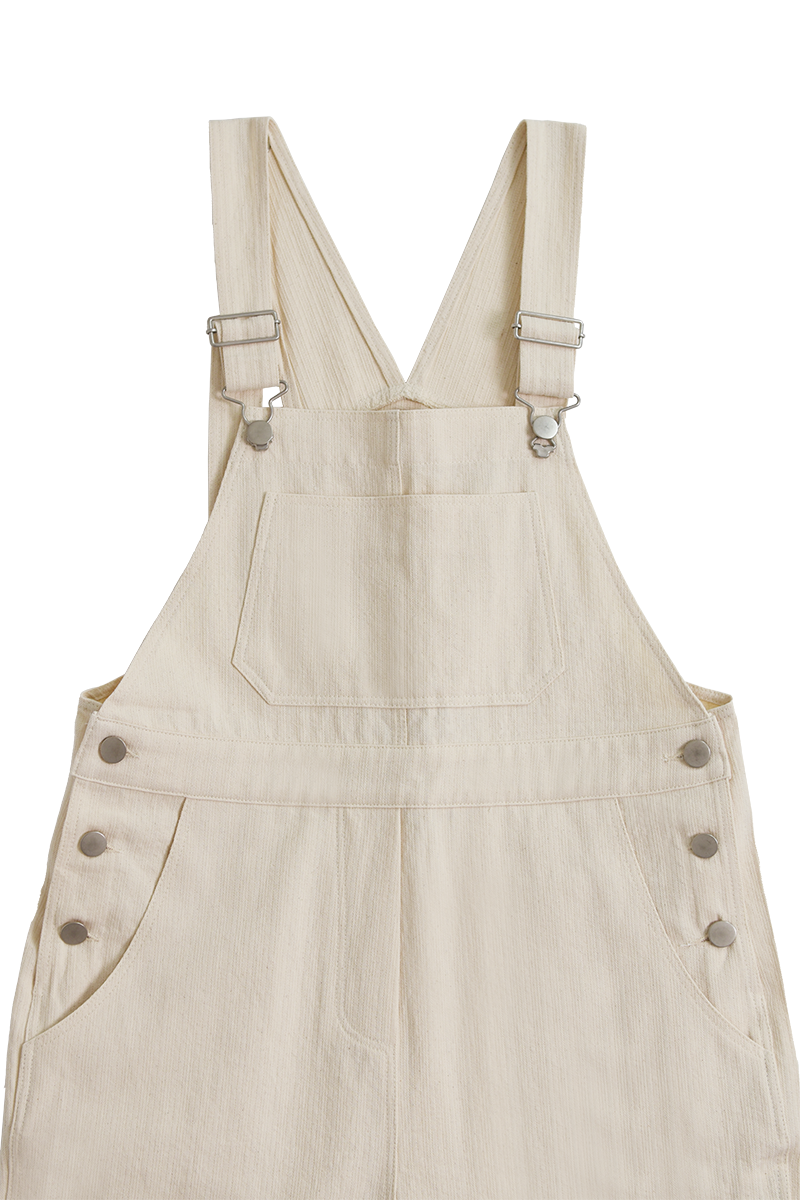 Kookeesee Slub cotton Overall (Natural ivory)