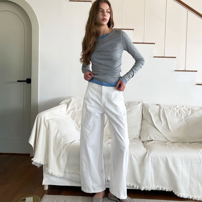 Sheer Tencel T/Shirts_Blue