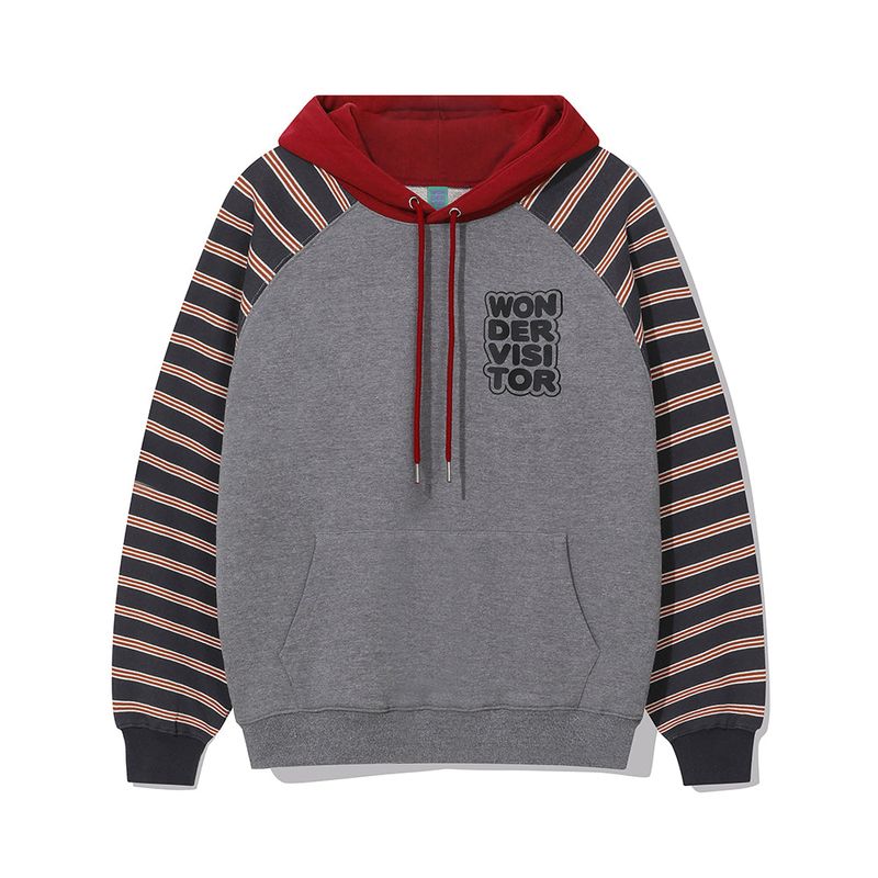 Logo mixed Raglan Hoodie [2 color]