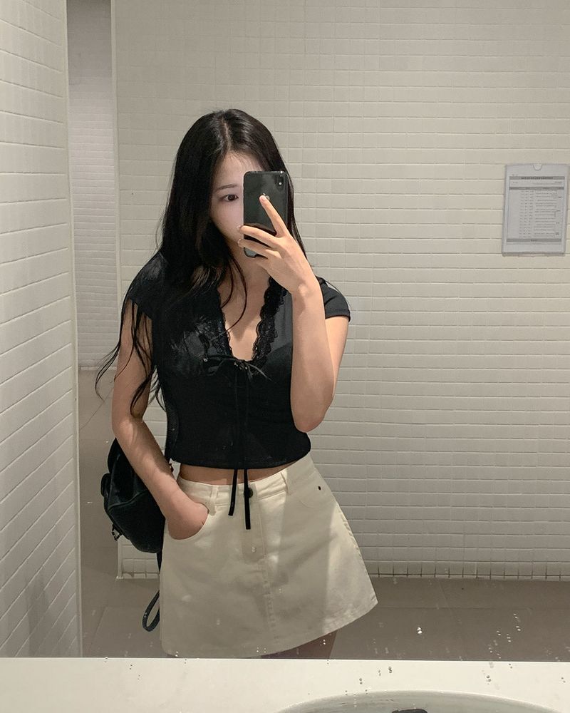 Mitty lace short‑sleeve T‑shirt