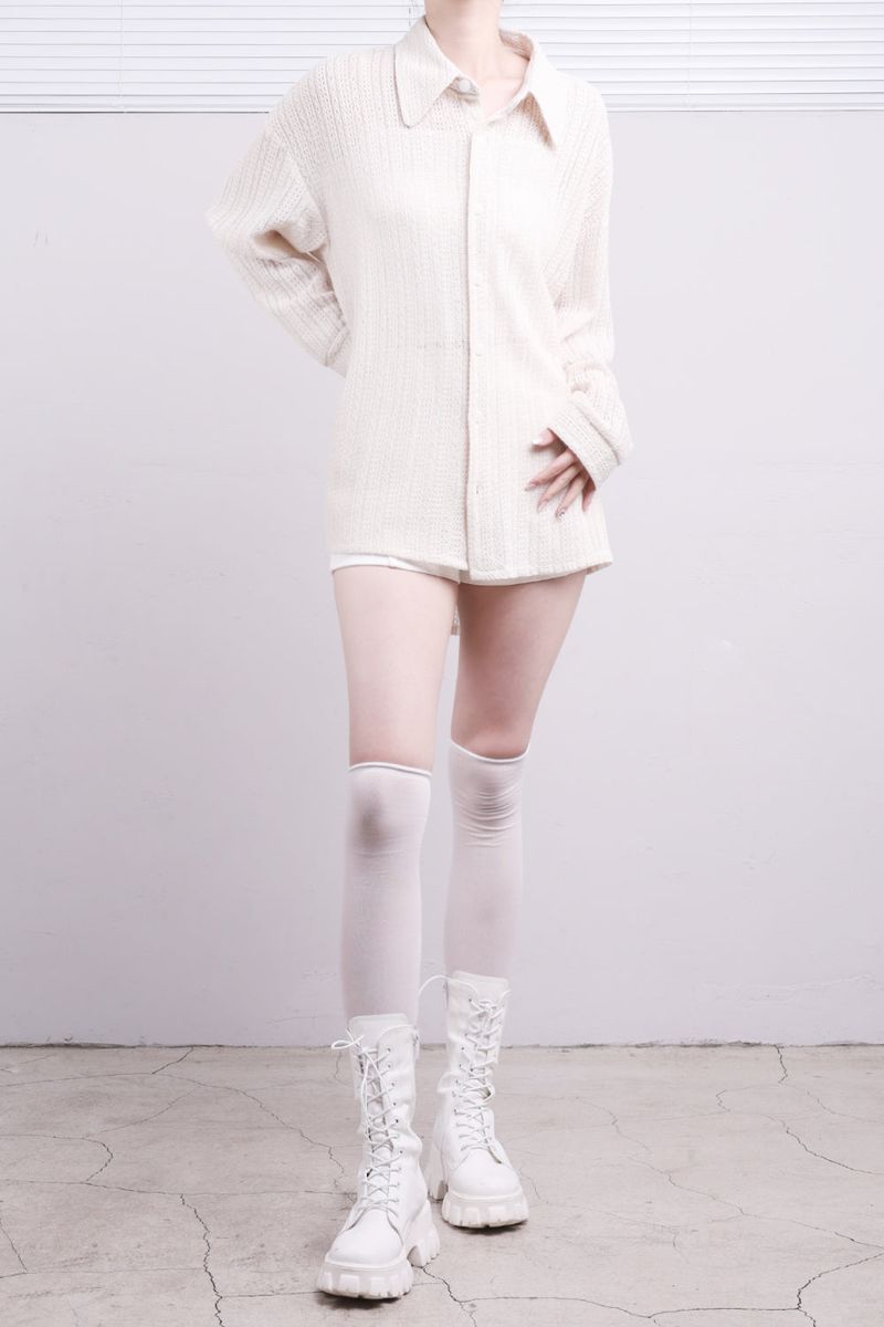 (Unisex) Sor Mesh Knit Shirt