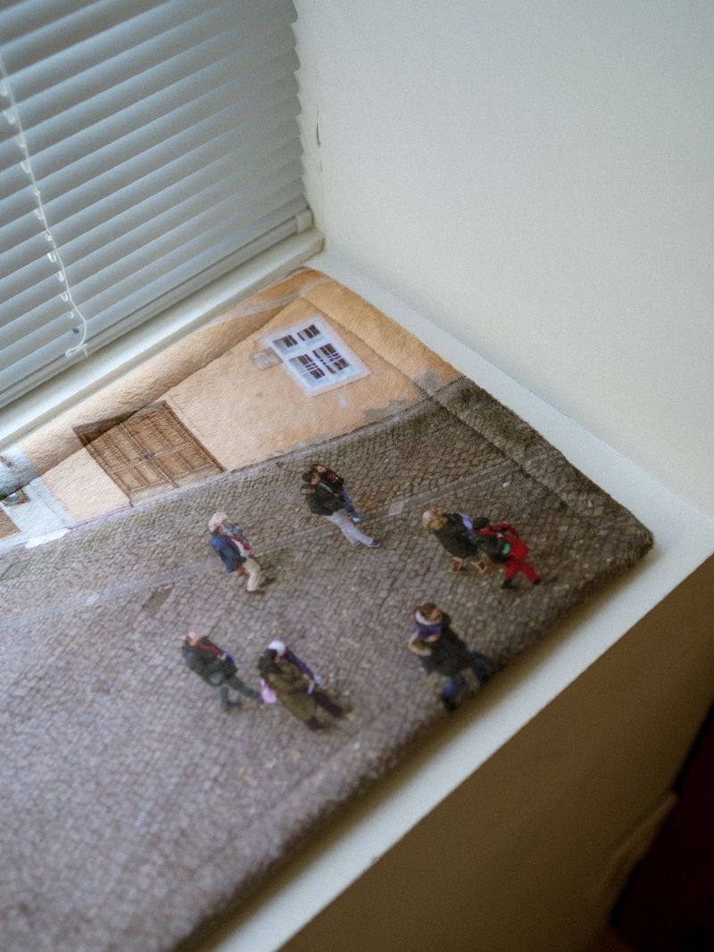 winter desk rug - people