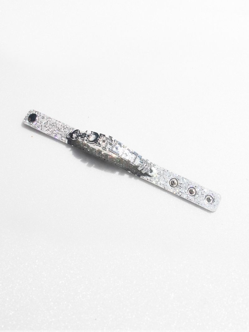 グリッタートイレターブレスレット
