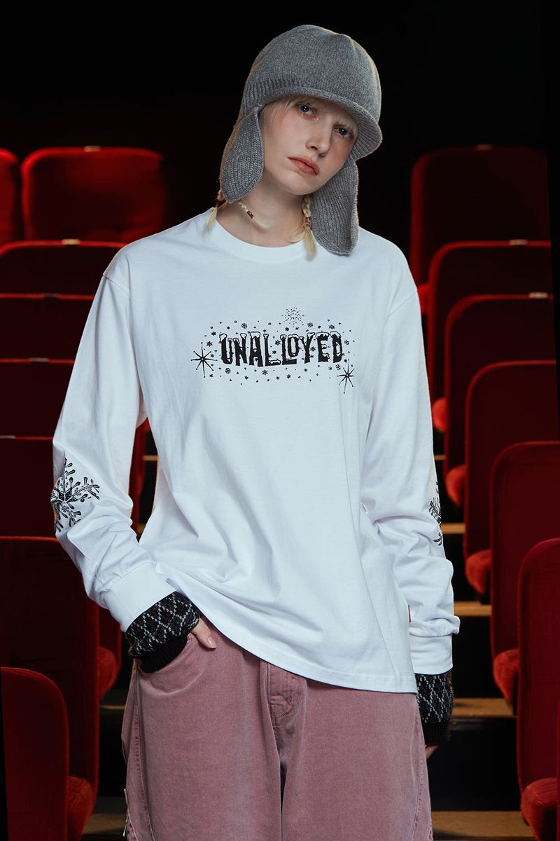 SNOW LOGO LSV T SHIRT / WHITE