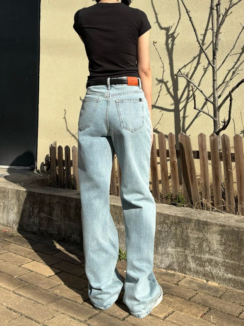 WIDE LIGHT BLUE DENIM PANTS code 21010