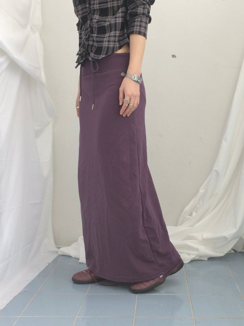 Slim Base String Long Skirt