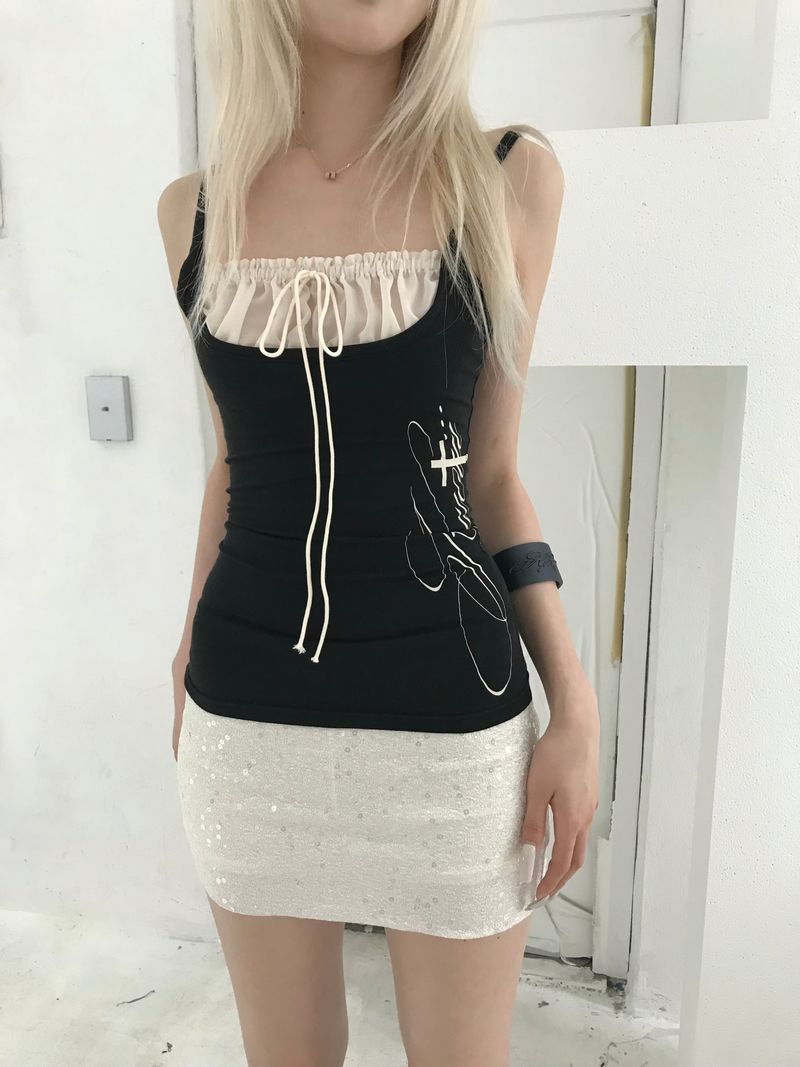 SPARKLE MINI SKIRT(WHITE)