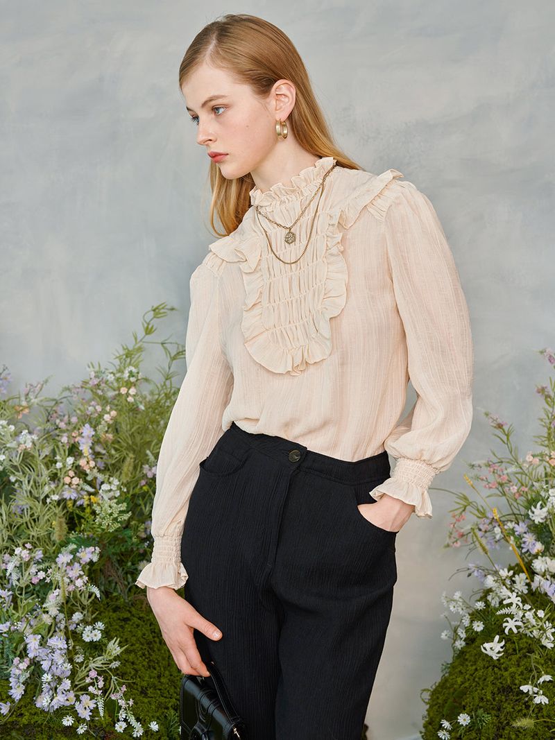 Frill Smocks blouse