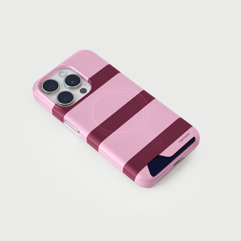stripe phone case (pink)