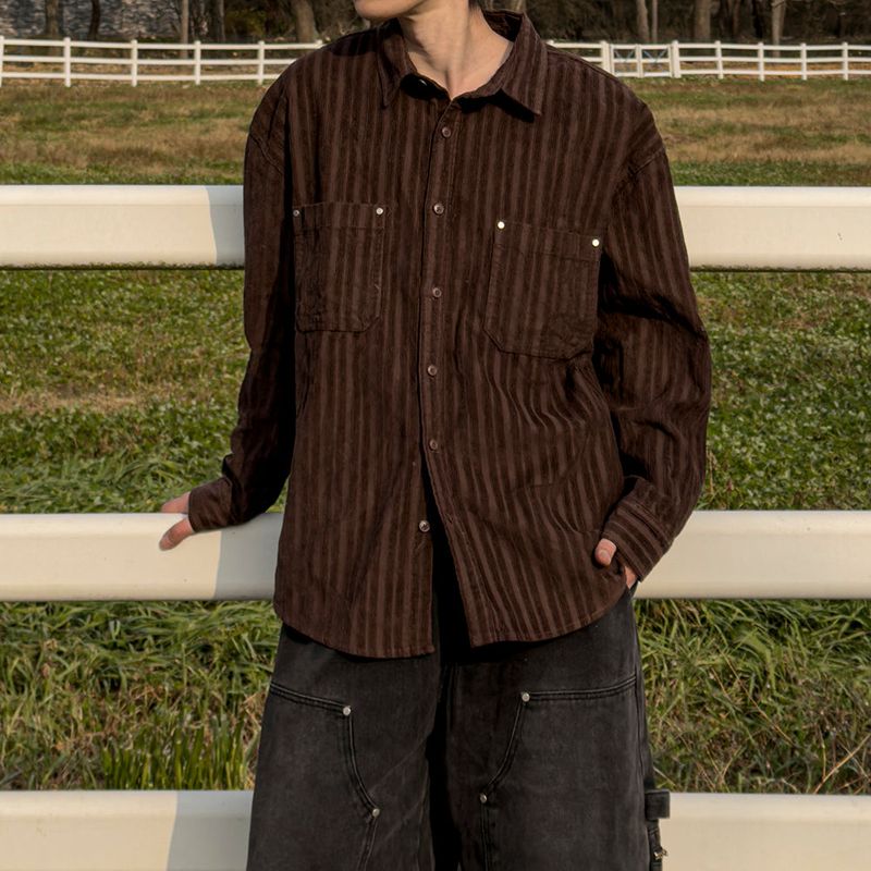 Berl heavy corduroy rivet shirt