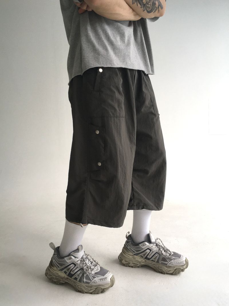strap pintuck bermuda pants(3colors)