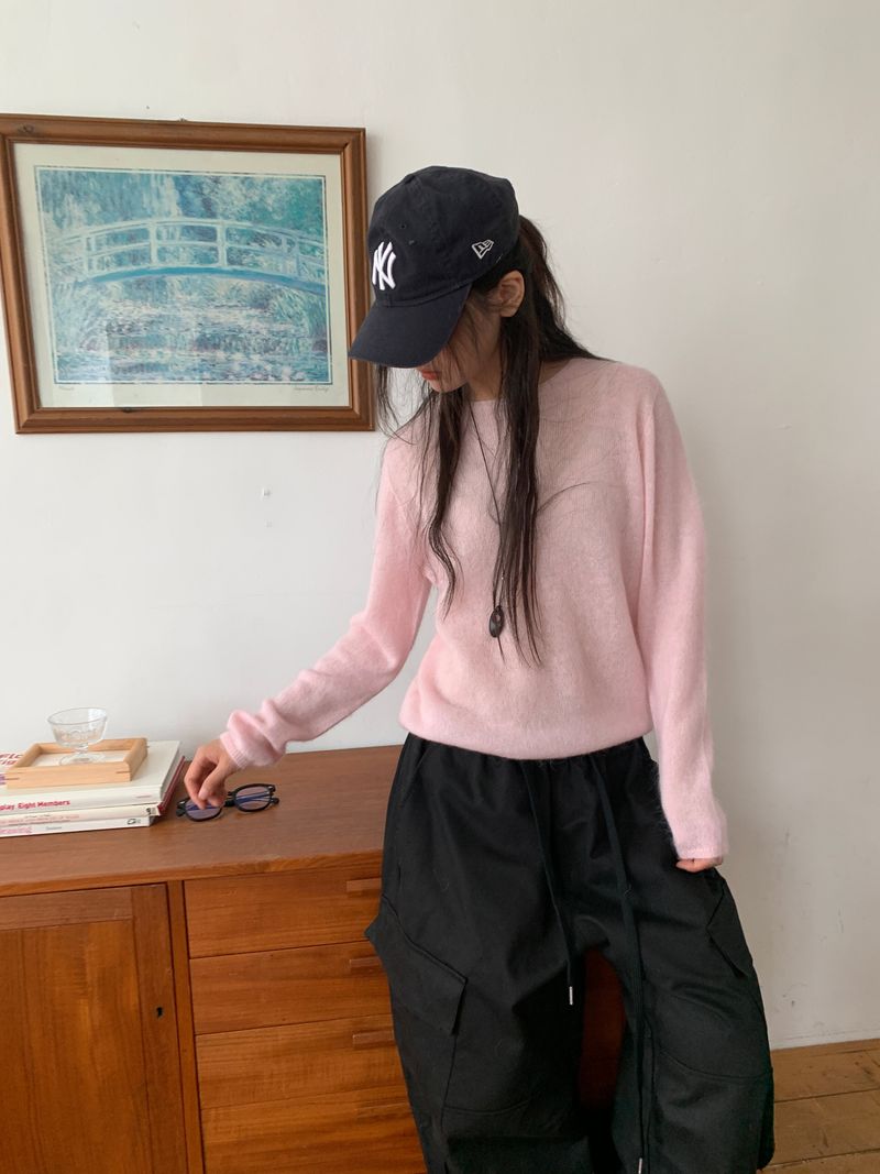 MOHAIR WHOLEGARMENT KNIT (3C)