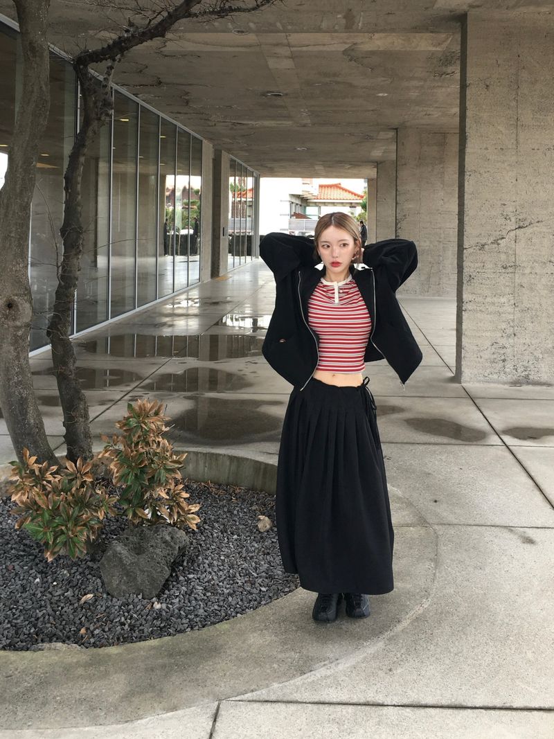 Very Striped Button Long Sleeve (3c)