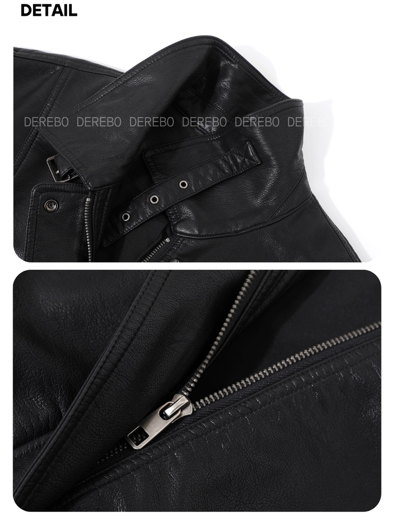 Czech Rider Zip-Up Leather Jacket
