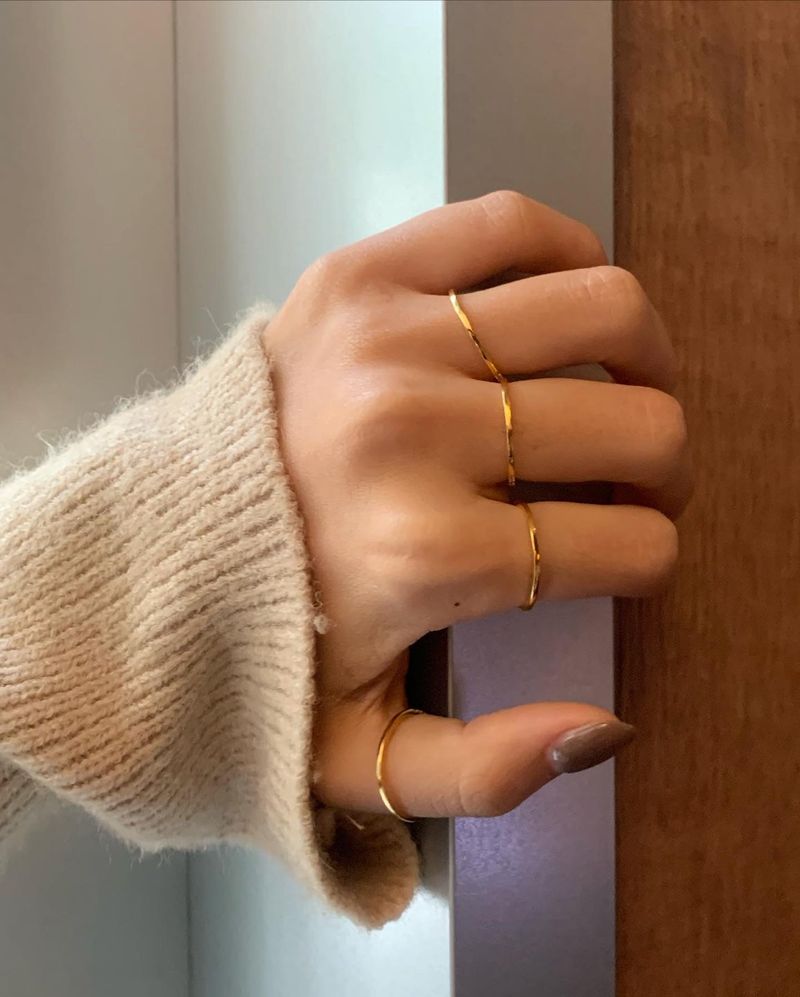 (silver925) Clin cubic ring *gold