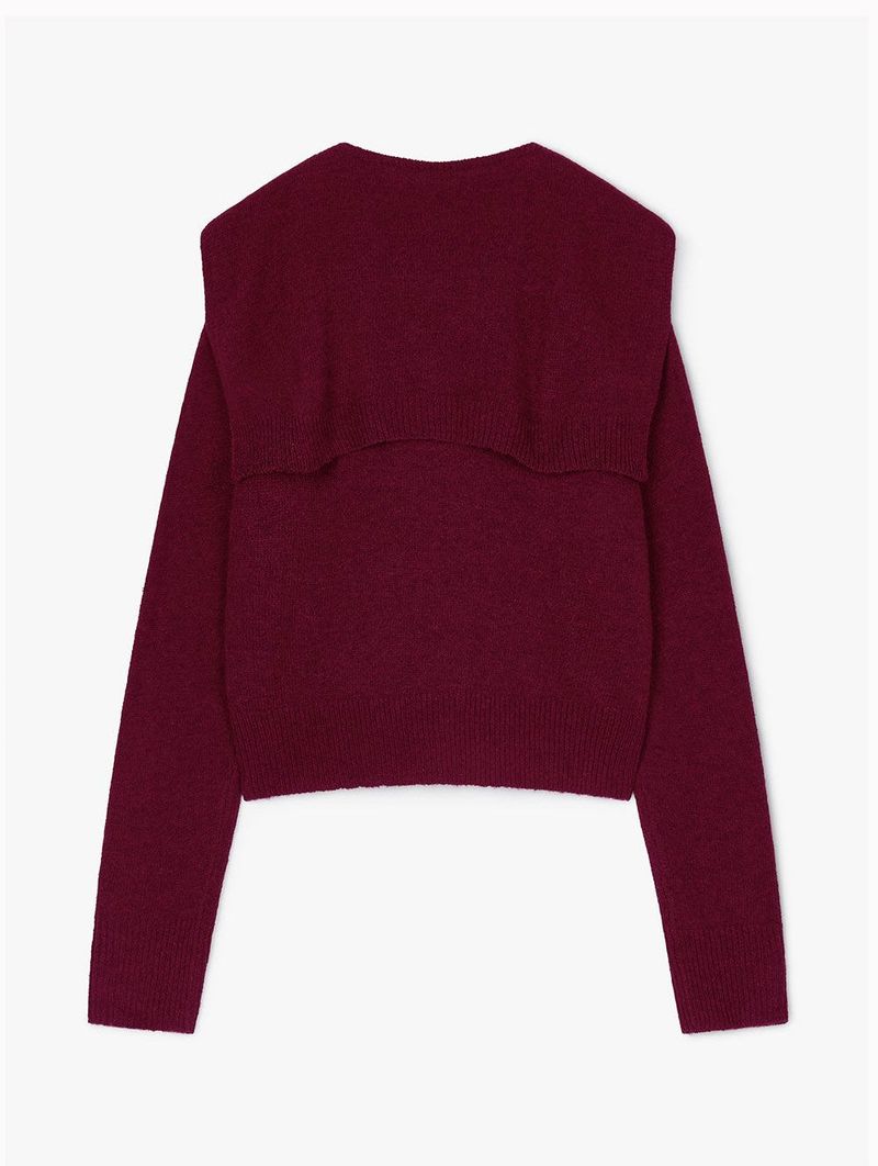 SHAWL SET CARDIGAN (WINE)