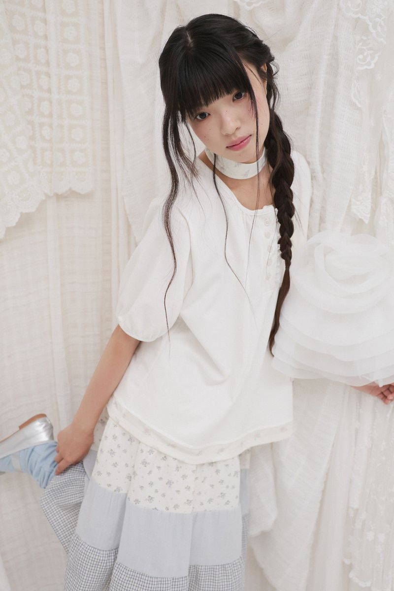  FLORAL PENDANT BACK RIBBON TOP