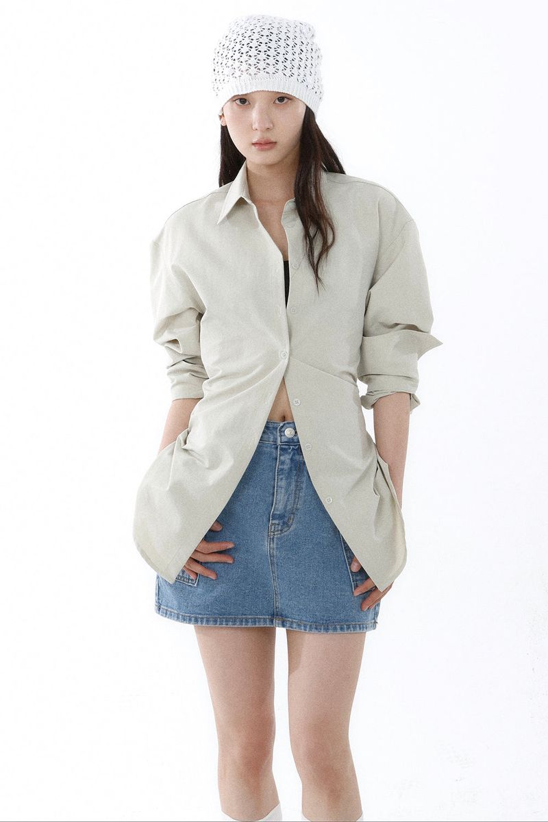 BACKLESS SHIRT_CREAM