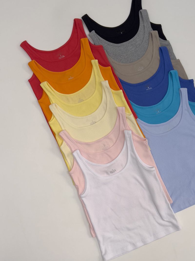 Rainbow Daily Ribbed Sleeveless Top