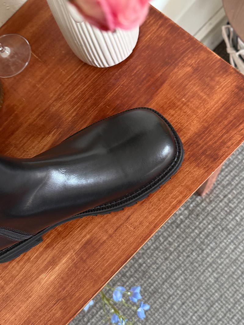 ASCLO Square Toe Ankle Boots