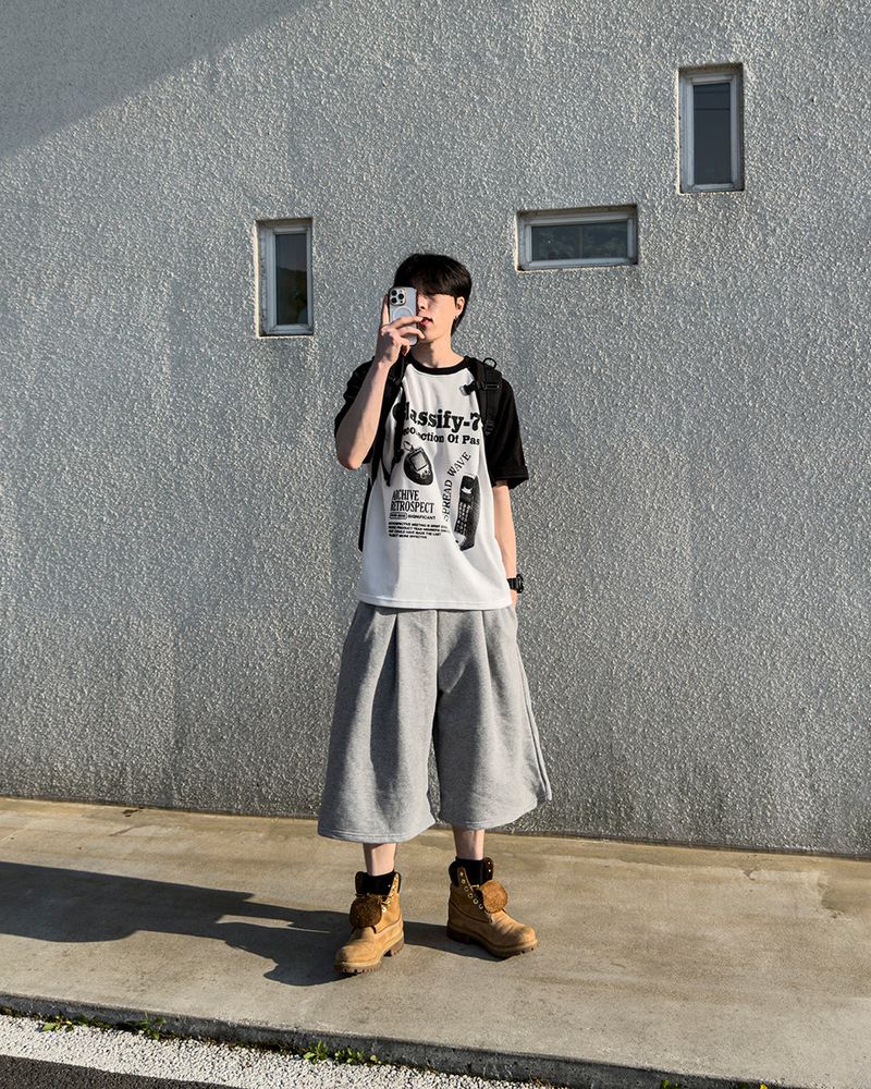 Bant Heavy Sweat Four-Tuck Bermuda Pants