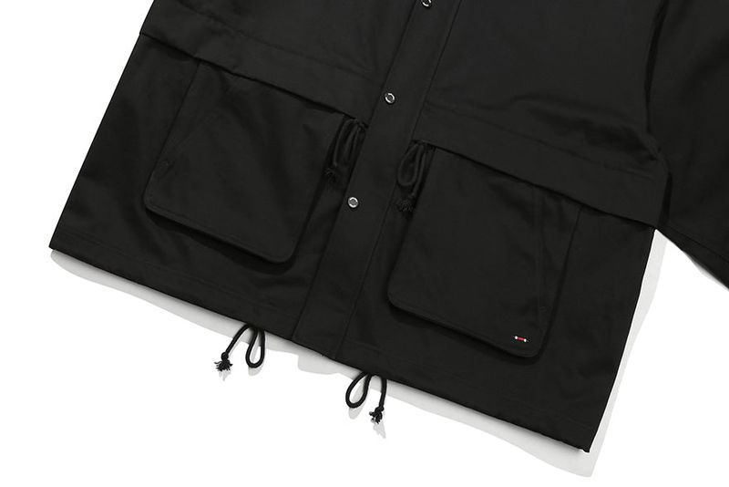 SQUARE POCKET FIELD JACKET_BLACK