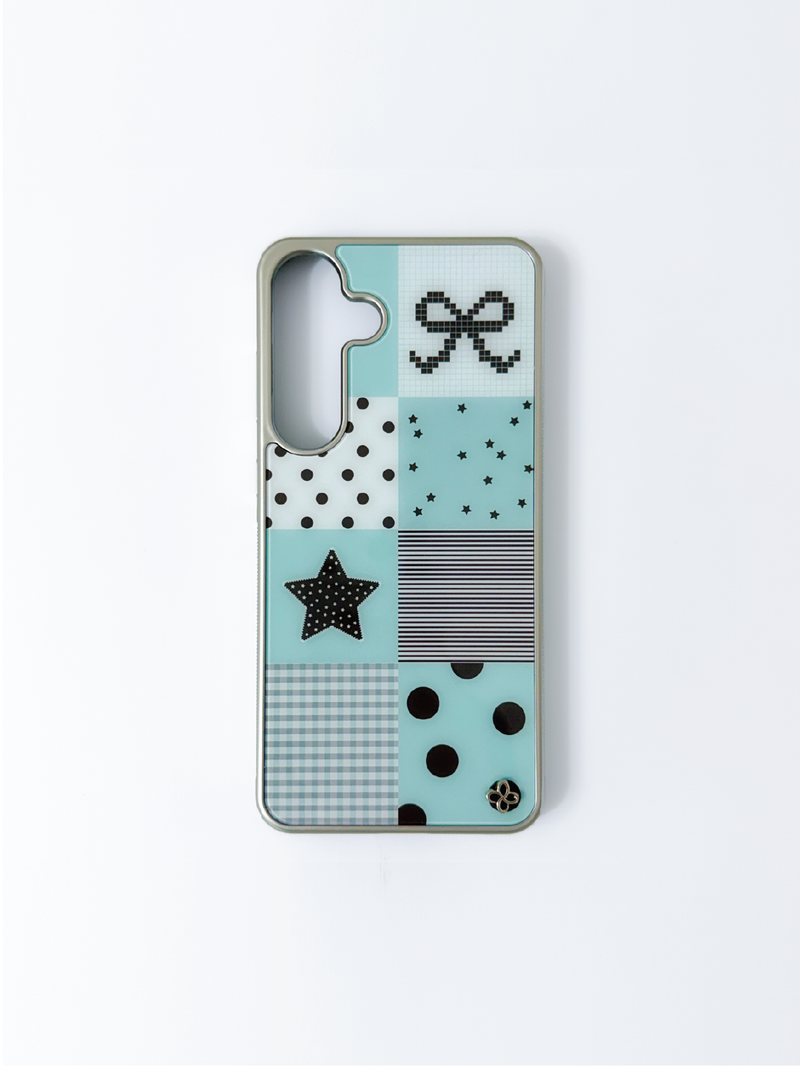 [Glass Silver] Patchwork Case