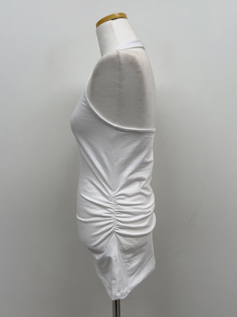 Shirred Halter Neck Long Sleeveless