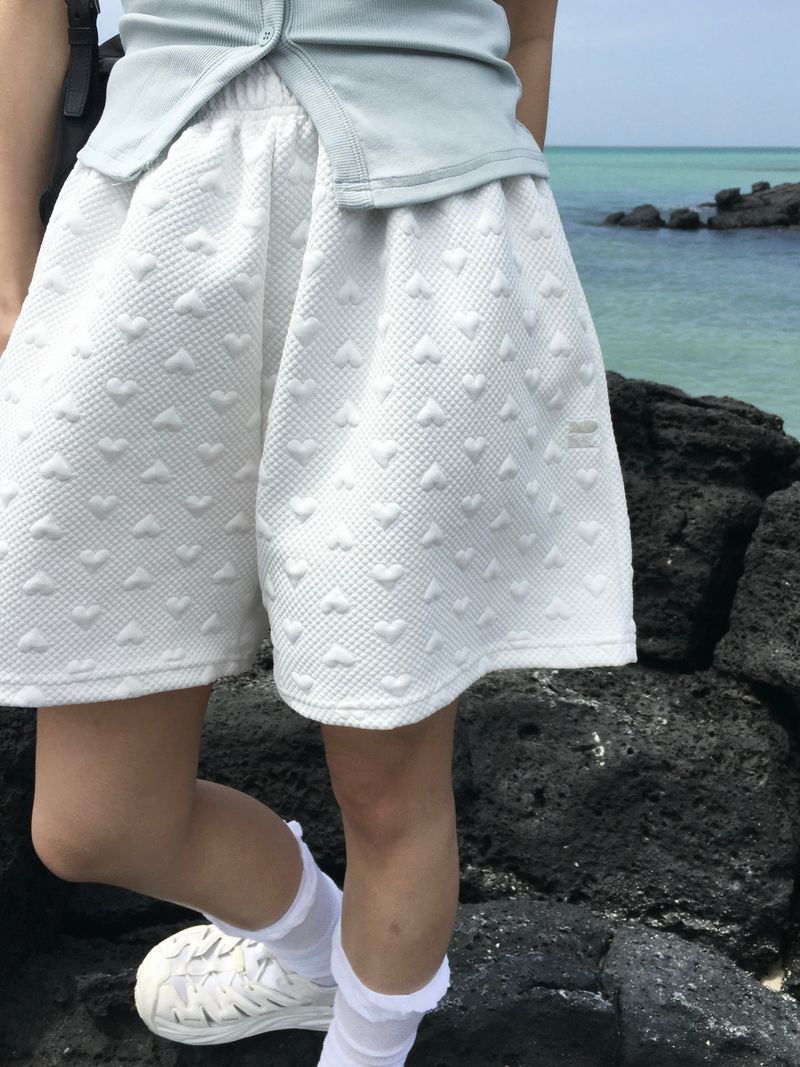 [Short ver/Ritcore MADE] Heart Embossed Shorts (3c)
