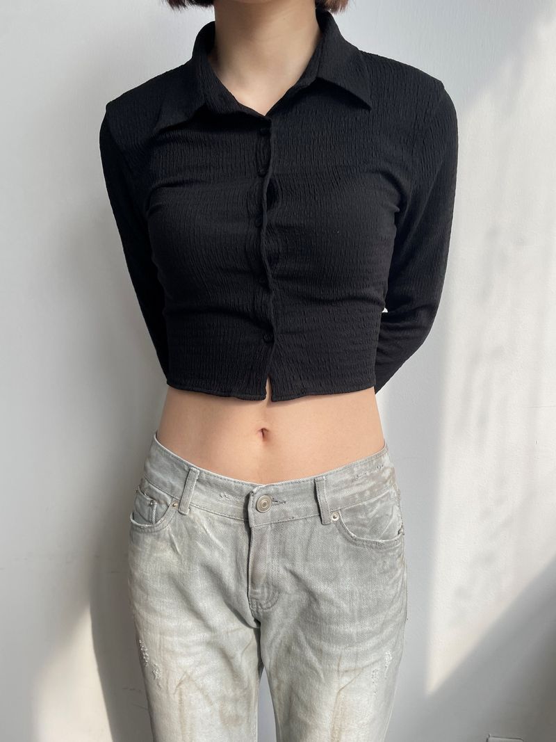 Fairy cuffs crop shirt