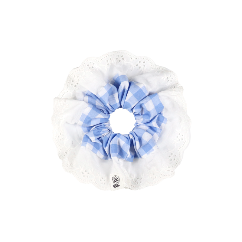 CHECK LACE SCRUNCHIE (3 COLORS)