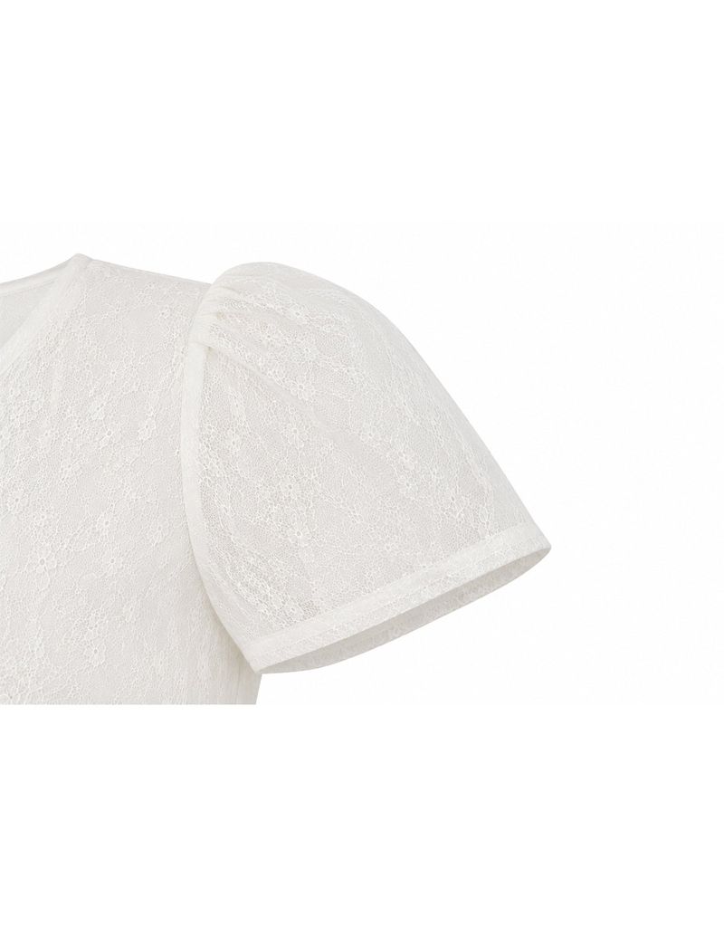 Brielle Ribbon Lace Puff Sleeve Jacket Ivory