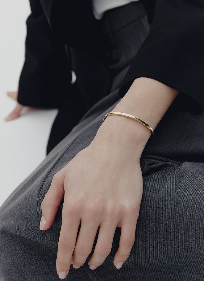 26SS★ [Premium Plating] Precise AB Single Cuff Bangle