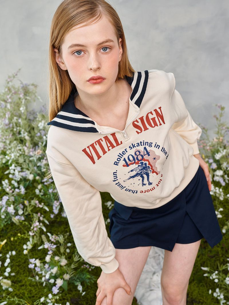 Figureskate Half Zip-up Sweatshirt