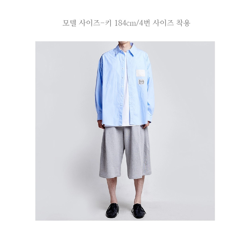 BERMUDA PLEATS WIDE SWEAT SHORTS_WHITE