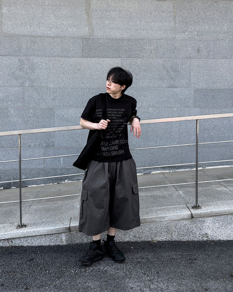 Aver Eyelet Cargo Bermuda Pants