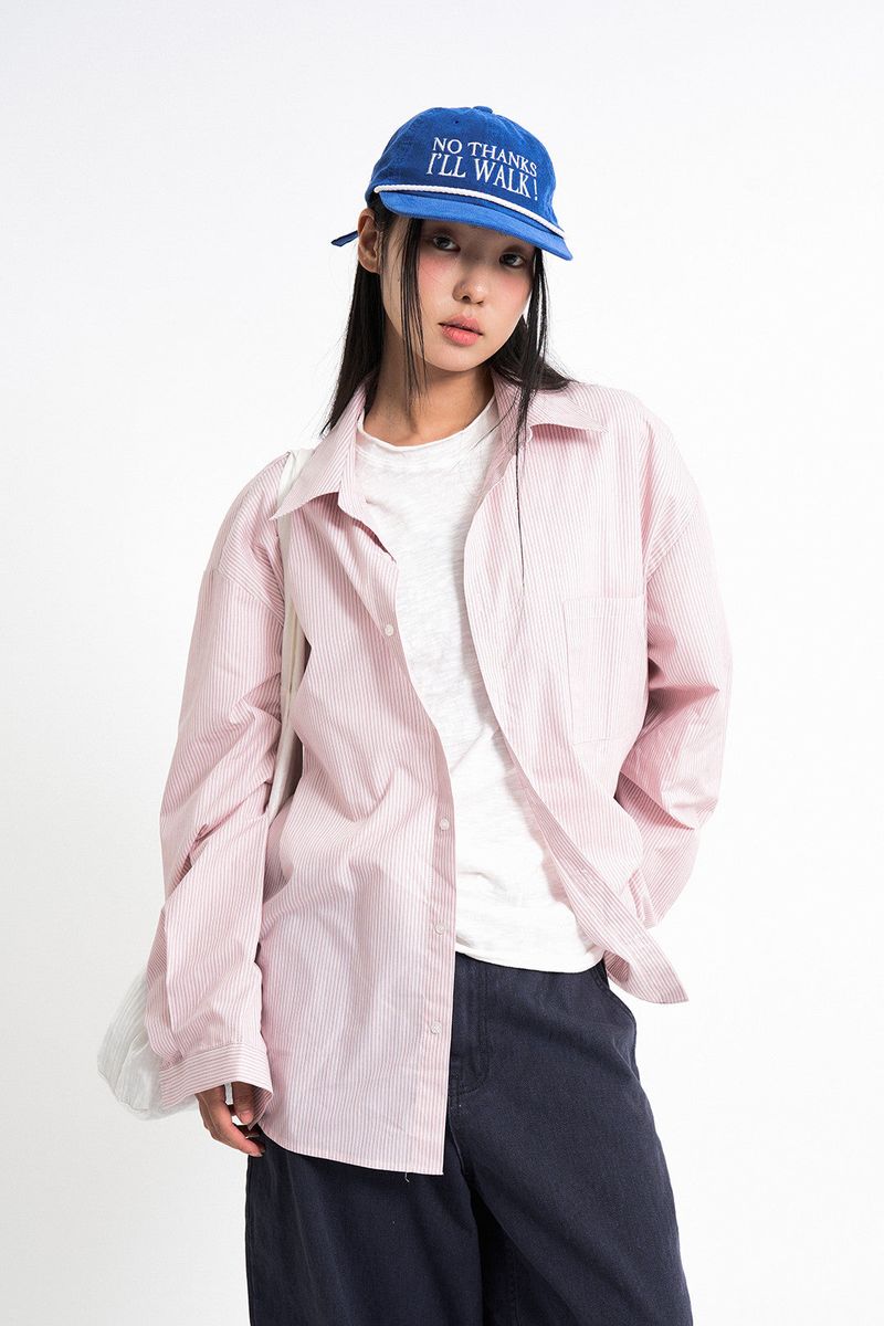 Raucohouse（ラウコハウス）の「Pint stripe over fit shirt（Tops）」