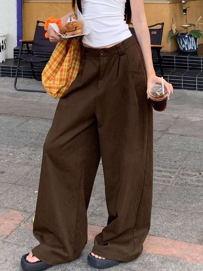 dereborujo（ドレボルゾー）の「Hazelnut pintuck wide cotton casual pants（Pants）」